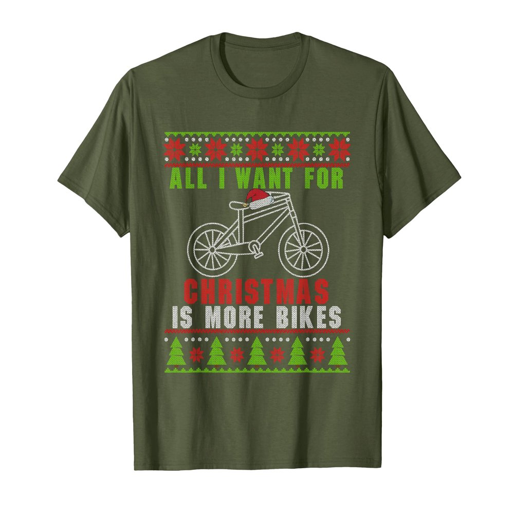 All I Want For Christmas Is More Bikes Sweater Santa Bicycle T-Shirt