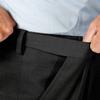 Men's Cozy Hidden Expandable Waist Dress Pants | Premium Stretch Texture Weave Work to Weekend Pant (Black,46W34L) view 4