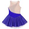 Agoky Kids Girls Sparkly Figure Ice Skating Dress Gymnastic Tutu Skirted Leotard Ballet Dance Dress Dancewear Costume Royal Blue 5-6 view 4