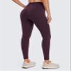 CRZ YOGA Butterluxe Workout Leggings Pockets 28'' - High Waisted Gym Womens Yoga Pants Running Buttery Soft Deep Purple Medium view 2