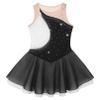 Agoky Kids Girls Sparkly Figure Ice Skating Dress Gymnastic Tutu Skirted Leotard Ballet Dance Dress Dancewear Costume Black 7-8 view 3