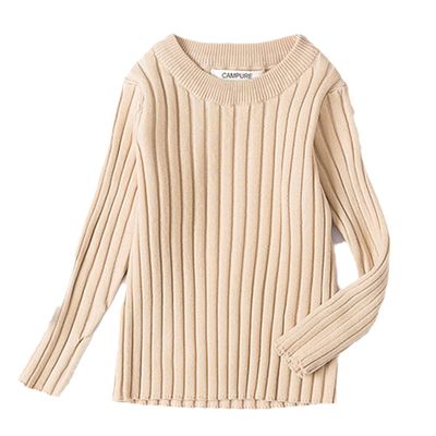 Baby Girls Turtleneck Kids Autumn Clothes Winter Knitted Bottoming Boys Sweaters Vetement Enfant Beige 3XL
