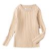 Baby Girls Turtleneck Kids Autumn Clothes Winter Knitted Bottoming Boys Sweaters Vetement Enfant Beige 3XL view 1