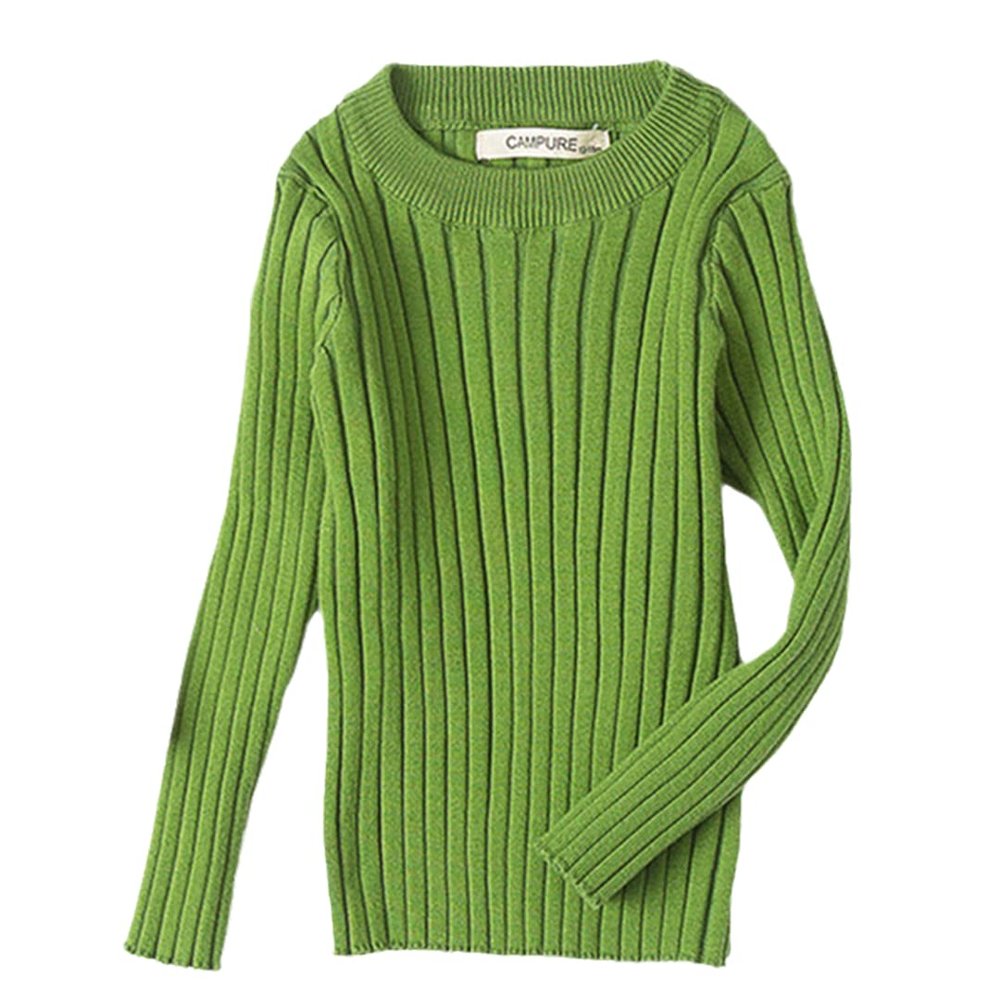 Baby Girls Turtleneck Kids Autumn Clothes Winter Knitted Bottoming Boys Sweaters Vetement Enfant Green S