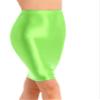 YiZYiF Womens 70D Glossy Shiny Shaping Miniskirt Oily Bright Shimmery Stockings Skirt Teddies Fluorescent Green X-Large view 2