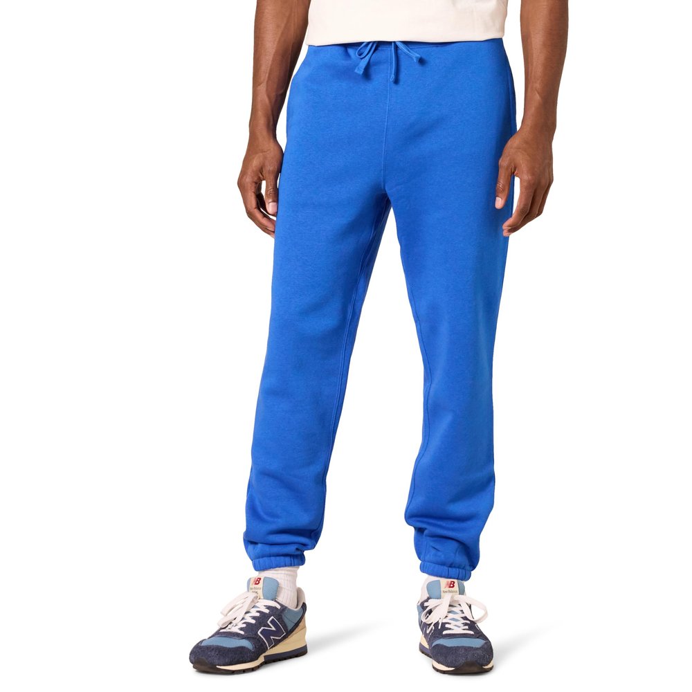 Amazon Essentials Relaxed-Fit Sweatpants for Men - Closed-Bottom, Big & Tall Options, Bright Blue, Medium