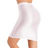 YiZYiF Womens 70D Glossy Shiny Shaping Miniskirt Oily Bright Shimmery Stockings Skirt Teddies White Large view 1