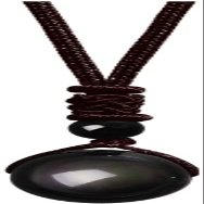 100% Natural Original Stone Pendant Necklaces for Women Polished Stone Increase Unisex Jewelry,Black-12mm