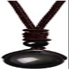100% Natural Original Stone Pendant Necklaces for Women Polished Stone Increase Unisex Jewelry,Black-12mm view 1