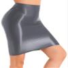 YiZYiF Womens 70D Glossy Shiny Shaping Miniskirt Oily Bright Shimmery Stockings Skirt Teddies Grey Large view 3