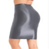 YiZYiF Womens 70D Glossy Shiny Shaping Miniskirt Oily Bright Shimmery Stockings Skirt Teddies Grey Large view 4