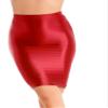 YiZYiF Womens 70D Glossy Shiny Shaping Miniskirt Oily Bright Shimmery Stockings Skirt Teddies Red Medium view 2