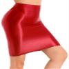 YiZYiF Womens 70D Glossy Shiny Shaping Miniskirt Oily Bright Shimmery Stockings Skirt Teddies Red Medium view 3