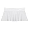 Linjinx Women's Shiny Glossy Micro Pleated Skirt Ruffled Flirty See Through Ultrashort Miniskirt White X-Large view 3