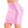 YiZYiF Womens 70D Glossy Shiny Shaping Miniskirt Oily Bright Shimmery Stockings Skirt Teddies Pink Medium view 1