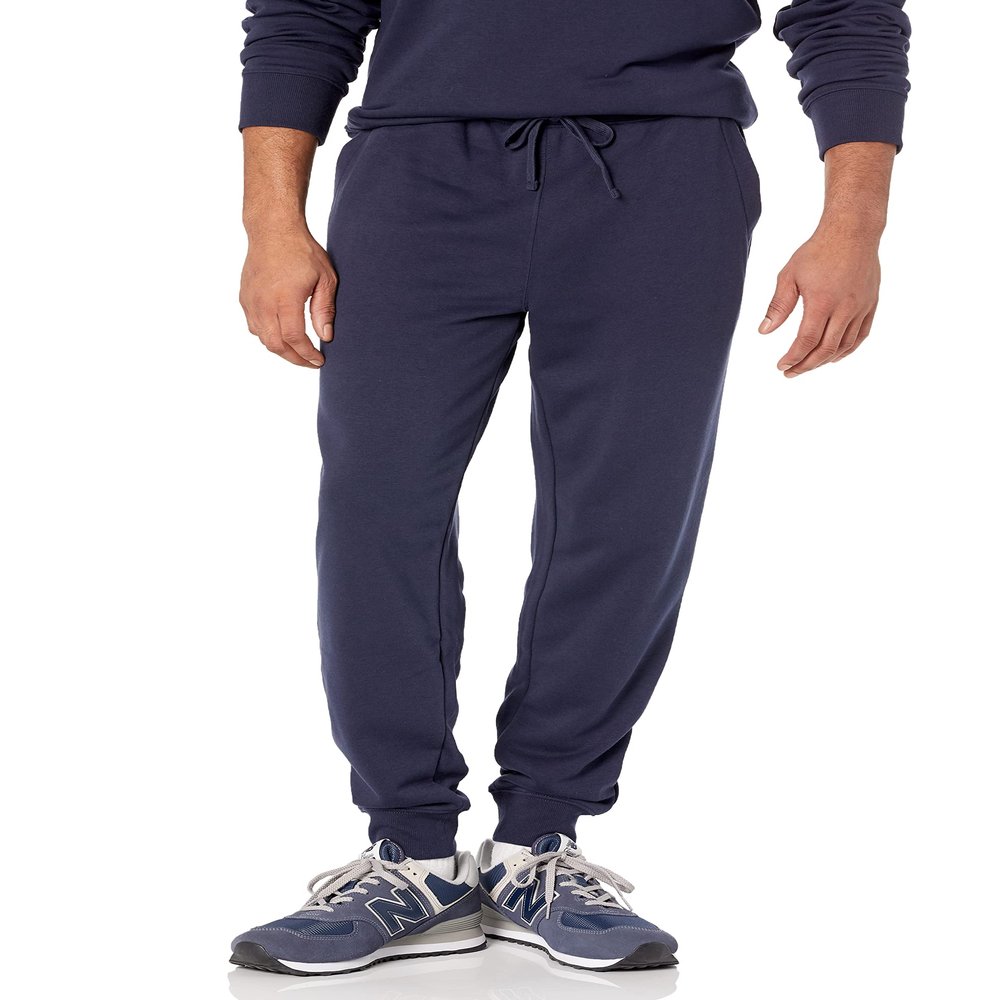 Amazon Essentials Men's Jogger Pants, Casual Relaxed Fit, Lightweight French Terry, Navy Loungewear, Tall, XX-Large