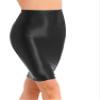 YiZYiF Womens 70D Glossy Shiny Shaping Miniskirt Oily Bright Shimmery Stockings Skirt Teddies Black Large view 2