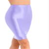 YiZYiF Womens 70D Glossy Shiny Shaping Miniskirt Oily Bright Shimmery Stockings Skirt Teddies Purple X-Large view 2