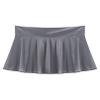 YiZYiF Women's Oil Glossy Pleated Skater Skirt Low Rise Ruffle Flared Running Tennis Skorts Skirts Grey X-Large view 3