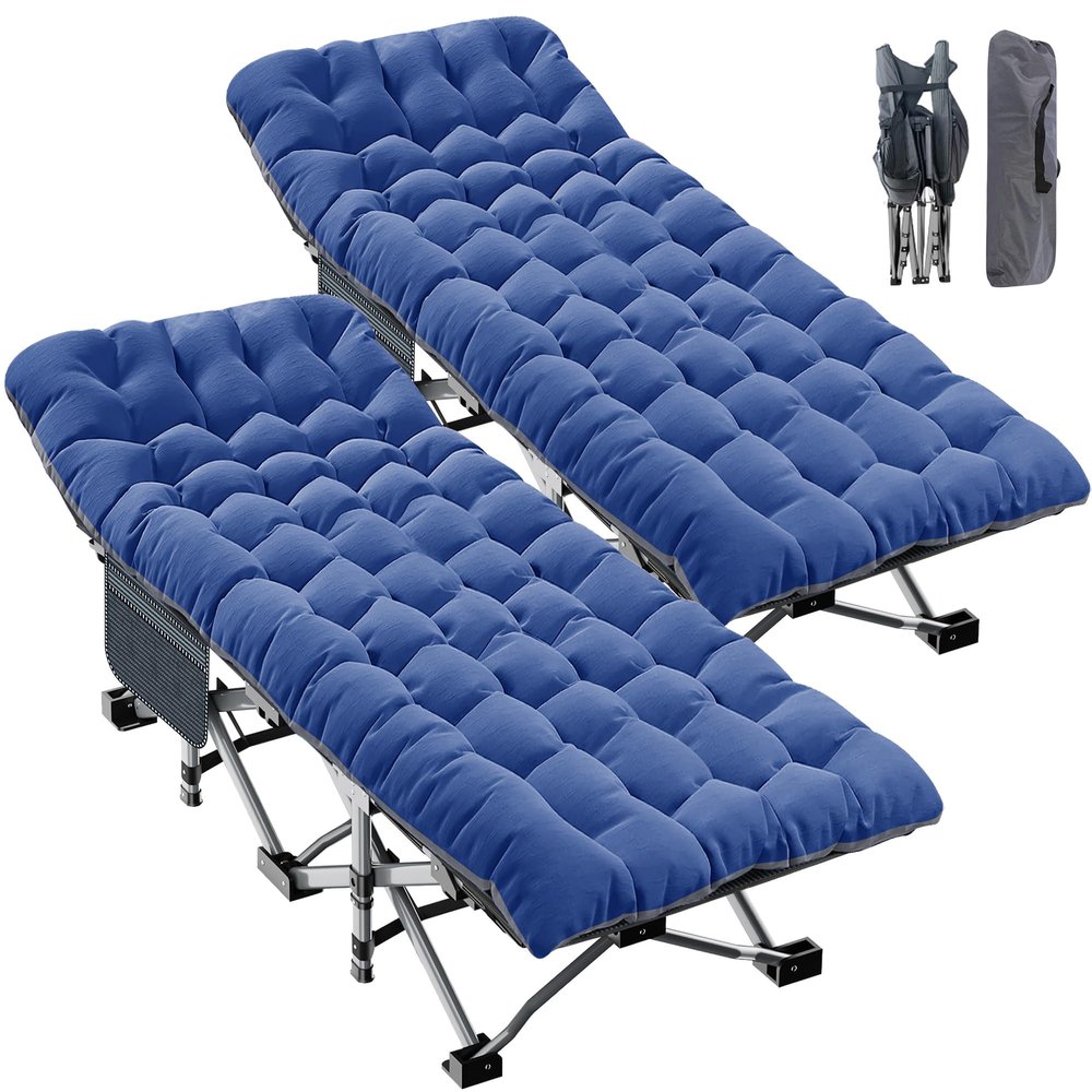 ABORON Heavy-Duty Folding Guest Bed for Adults, 500lb Capacity, Portable Extra Cot with 1215D Double Layer, Ideal for Indoor Guest Stays & Temporary Home Use