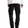 Men's Heavyweight Fleece Cargo Sweatpants Stretch Elastic Waist Baggy Joggers Drawstring Outdoor Trousers with Pockets view 3