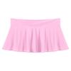 YiZYiF Women's Oil Glossy Pleated Skater Skirt Low Rise Ruffle Flared Running Tennis Skorts Skirts Pink Medium view 3