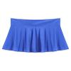 Linjinx Women's Shiny Glossy Micro Pleated Skirt Ruffled Flirty See Through Ultrashort Miniskirt Blue X-Large view 3