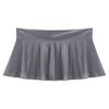 Linjinx Women's Shiny Glossy Micro Pleated Skirt Ruffled Flirty See Through Ultrashort Miniskirt Grey Medium view 3