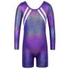 BAOHULU Leotard for Girls Gymnastics Toddler Tank Biketards Shorts Shiny Diamond Purple Kids Dancewear B217_DarkPurple_110 view 1