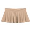 Linjinx Women's Shiny Glossy Micro Pleated Skirt Ruffled Flirty See Through Ultrashort Miniskirt Coffee X-Large view 3
