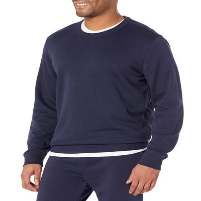 Amazon Essentials men's Crewneck Sweatshirt, Lightweight Long-Sleeve French Terry, Navy, X-Small, (Available in Big & Tall)