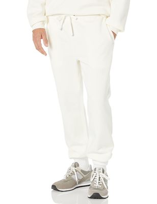 Amazon Essentials Relaxed-Fit Sweatpants for Men - Closed-Bottom, Big & Tall Options, Eggshell White, X-Large