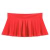 Linjinx Women's Shiny Glossy Micro Pleated Skirt Ruffled Flirty See Through Ultrashort Miniskirt Red X-Large view 3