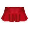 YiZYiF Women's Oil Glossy Pleated Skater Skirt Low Rise Ruffle Flared Running Tennis Skorts Skirts Red X-Large view 2