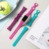 Maledan Sport Band Compatible with Fitbit Charge 5 Bands/Charge 6 Bands for Women Men, Waterproof Silicone Slim Thin Wristband Replacement for Fitbit Charge 5 Fitness Tracker, 3 Pack Fuchsia/Rose/Teal view 3