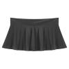 YiZYiF Women's Oil Glossy Pleated Skater Skirt Low Rise Ruffle Flared Running Tennis Skorts Skirts Black X-Large view 3