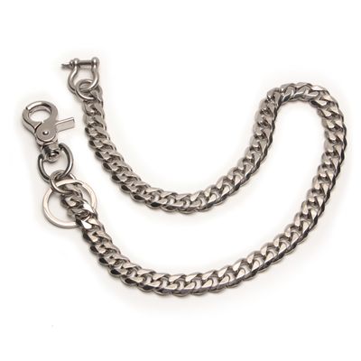 Ruth&Boaz Hexangular Chain Stainless Steel Key Chain Wallet Chain (17", Horse-shoe Hook Stainless)