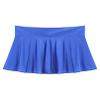 YiZYiF Women's Oil Glossy Pleated Skater Skirt Low Rise Ruffle Flared Running Tennis Skorts Skirts Blue X-Large view 3