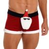 YiZYiF Men's Adult Christmas Holiday Santa Claus Fancy Costume Boxer Shorts Cosplay Underwear Red C 3X-Large view 2