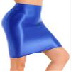 YiZYiF Womens 70D Glossy Shiny Shaping Miniskirt Oily Bright Shimmery Stockings Skirt Teddies Blue Large view 3