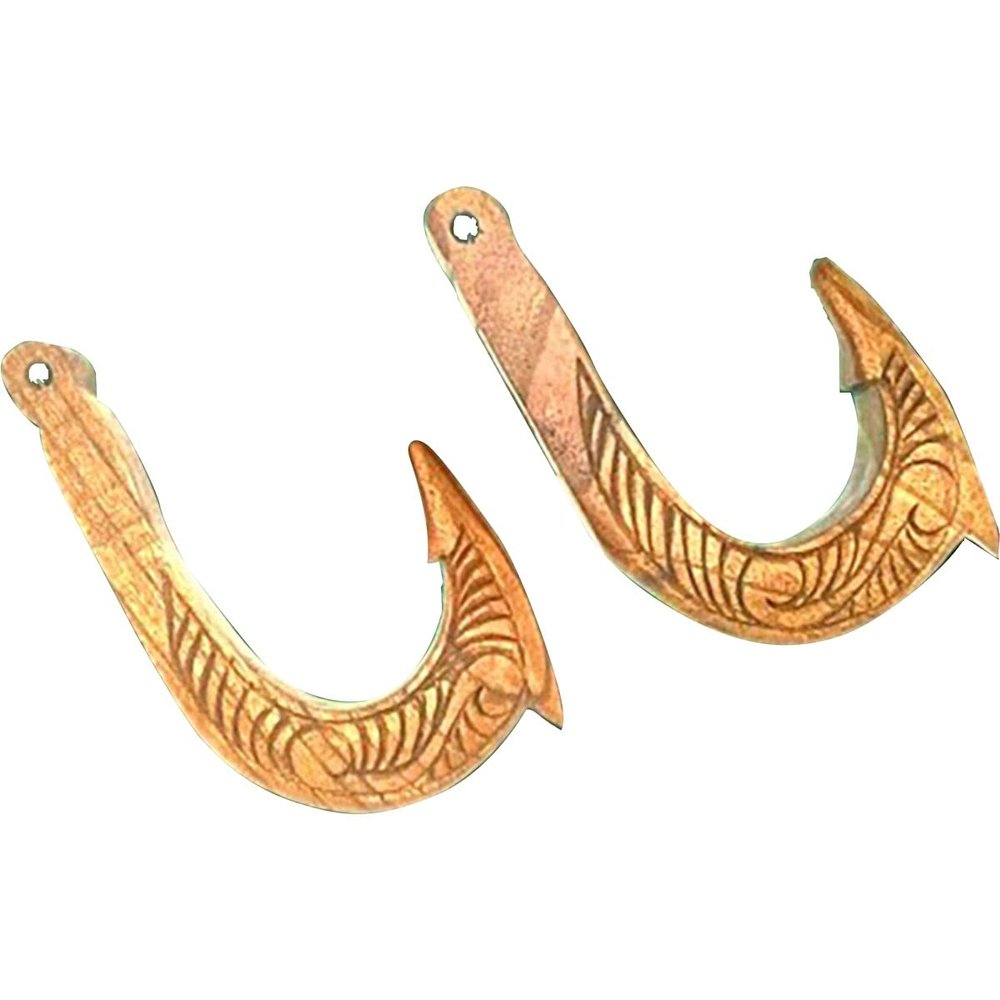 Beatnik Trading Hawaiian Hook Coffee Surfboard/Paddle Wall Rack Display