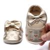 Baby Sneaker Baby Princess Toddler Shoes Toddler Bow Soft Cute Girls Walk Leather First Kid Baby Shoes (Gold, 12-18 Months) view 3