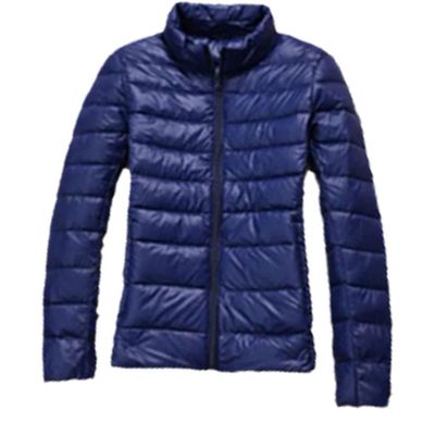 Ultra-Light Thin Down Jacket Women Outerwear Slim Short Hooded Warm White Duck Down Coat Navy Blue Xl