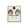 Christmas Stud Earrings Wooden Christmas Tree Snowman Bell Stud Earrings Cute Festive Jewelry for Women-Snowman view 2