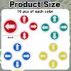 Amylove Trail Markers Reflective Trail Marker Pack Bright Trail Marking Reflectors for Hunting Hiking Driveway Camping Walking Backpacking Outdoors, Blue Green Red and Yellow (40 Pcs) view 2