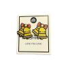 Christmas Stud Earrings Wooden Christmas Tree Snowman Bell Stud Earrings Cute Festive Jewelry for Women-Bell view 1