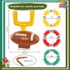 Civaner 2 Set Inflatable Post Ring Toss Football Goal Post Game Include 2 Pieces Hat 6 Pieces Toss Ring for Football Party(Cute Style) view 2