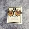 Christmas Stud Earrings Wooden Christmas Tree Snowman Bell Stud Earrings Cute Festive Jewelry for Women-Deer view 2