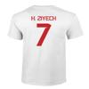 FLAURA Morocco Soccer #7 Ziyech World Football Fans Adult Men's Unisex T-Shirt (White, 4X-Large) view 3