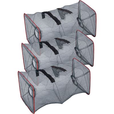 INOOMP 3Pcs Crab Traps Fishing Bait Traps Minnow Traps Crawfish Traps Lobster Shrimp Cast Net Fishing Nets Portable Folded Fishing Accessories